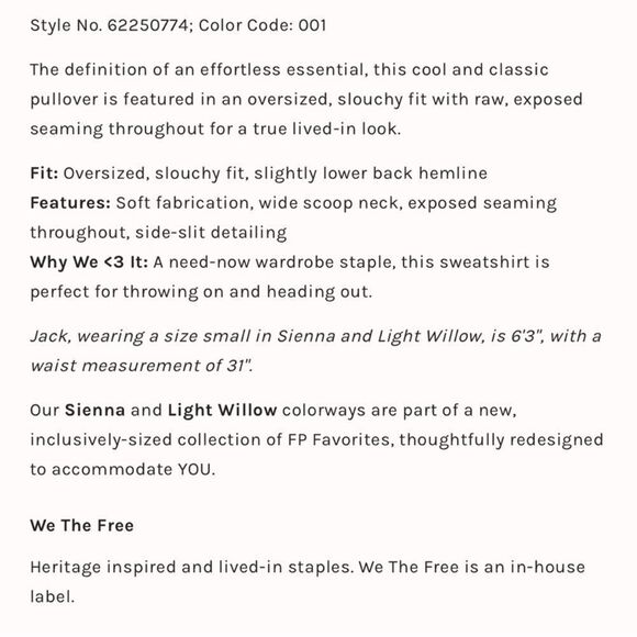 Free People We the Free New York  Graphic Camden Distressed Sweatshirt Grey NWOT - Picture 4 of 9